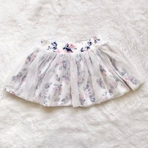 Splendid cotton tulle floral skirt